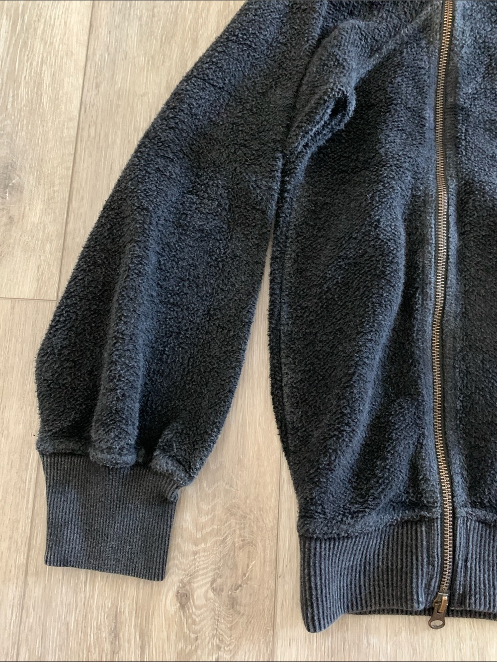 Free People Luna Sweatshirt Jacket NWT Black - Picture 7 of 10